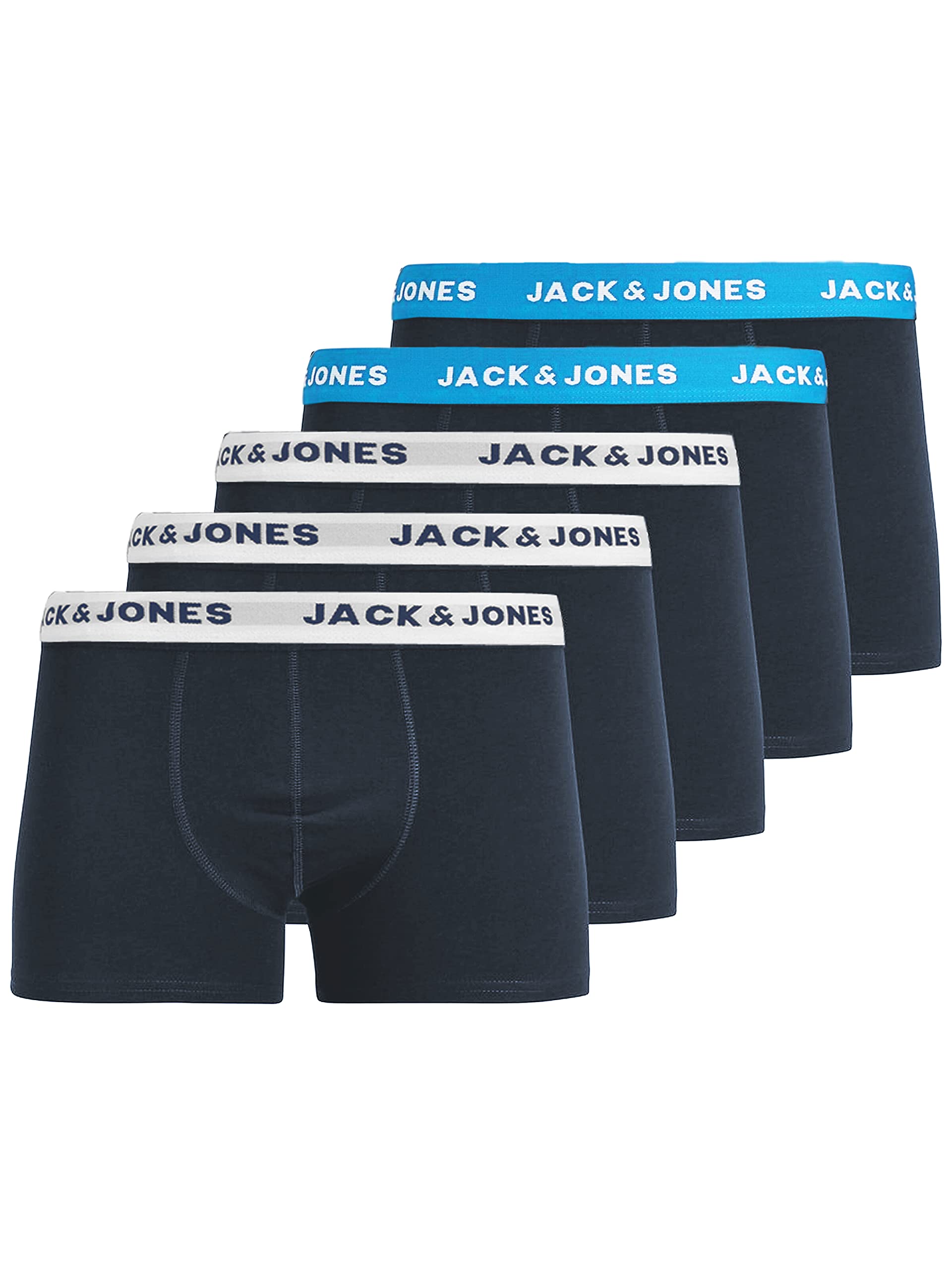 JACK & JONES Male Trunks 5er-Pack Herrenunterwäsche in Größe XS–XXL