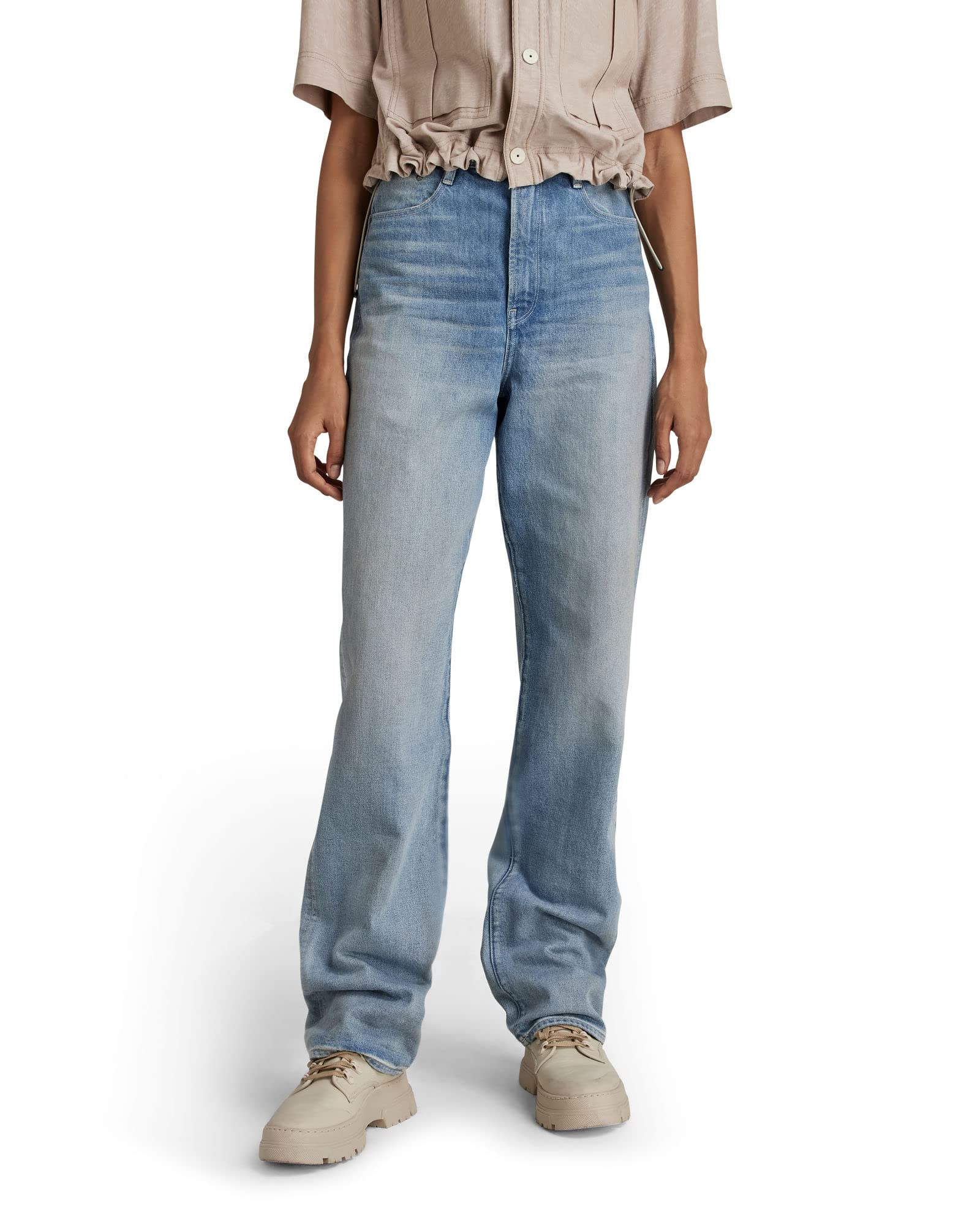 G-Star - Tedie Ultra High Straight Fit Jeans, Jeans Donna