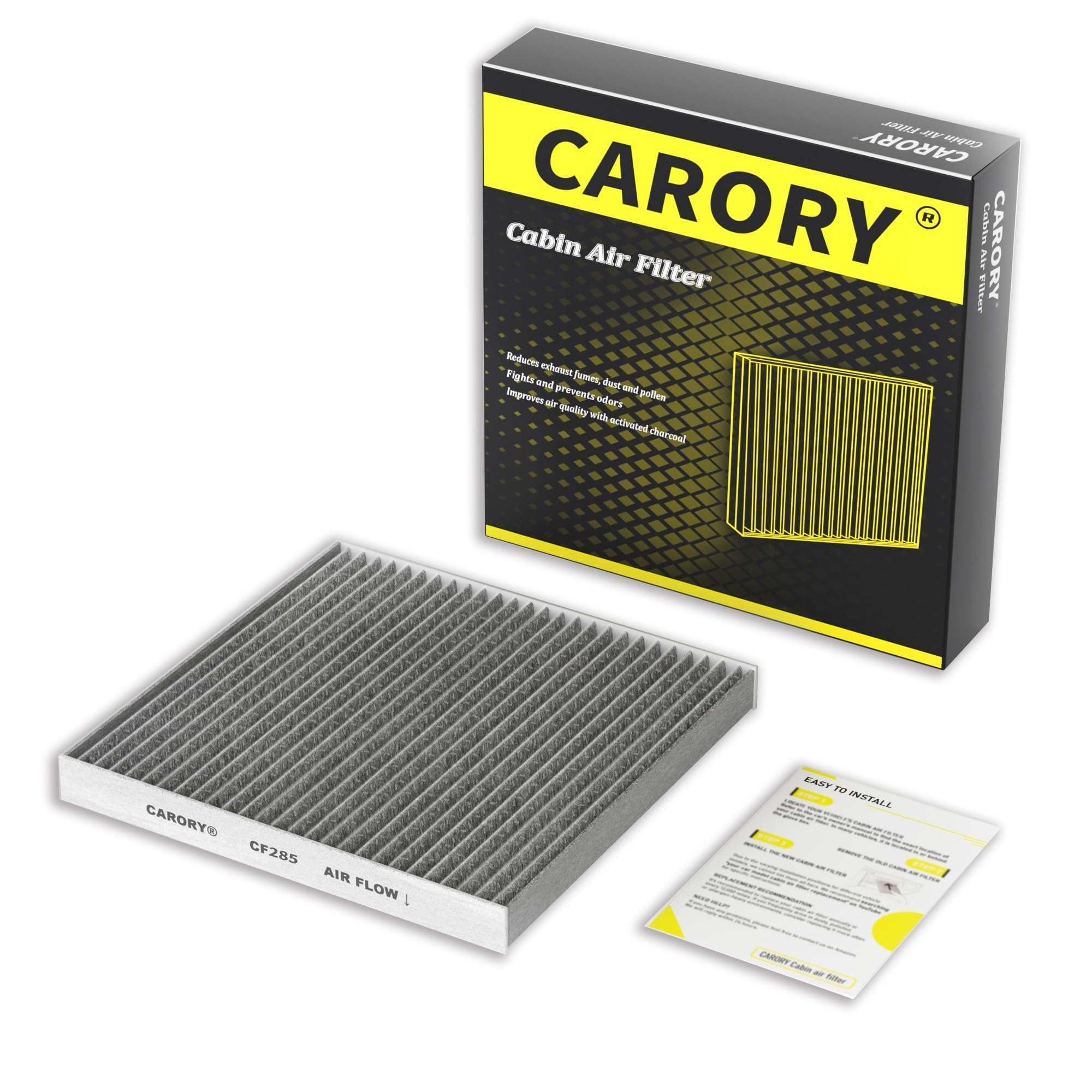 CARORY Cabin Air Filter w/Activated Carbon for Toyota Camry, Corolla, RAV4, High