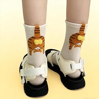 Women Cartoon Cat Soft Comfortable Cotton Long Socks