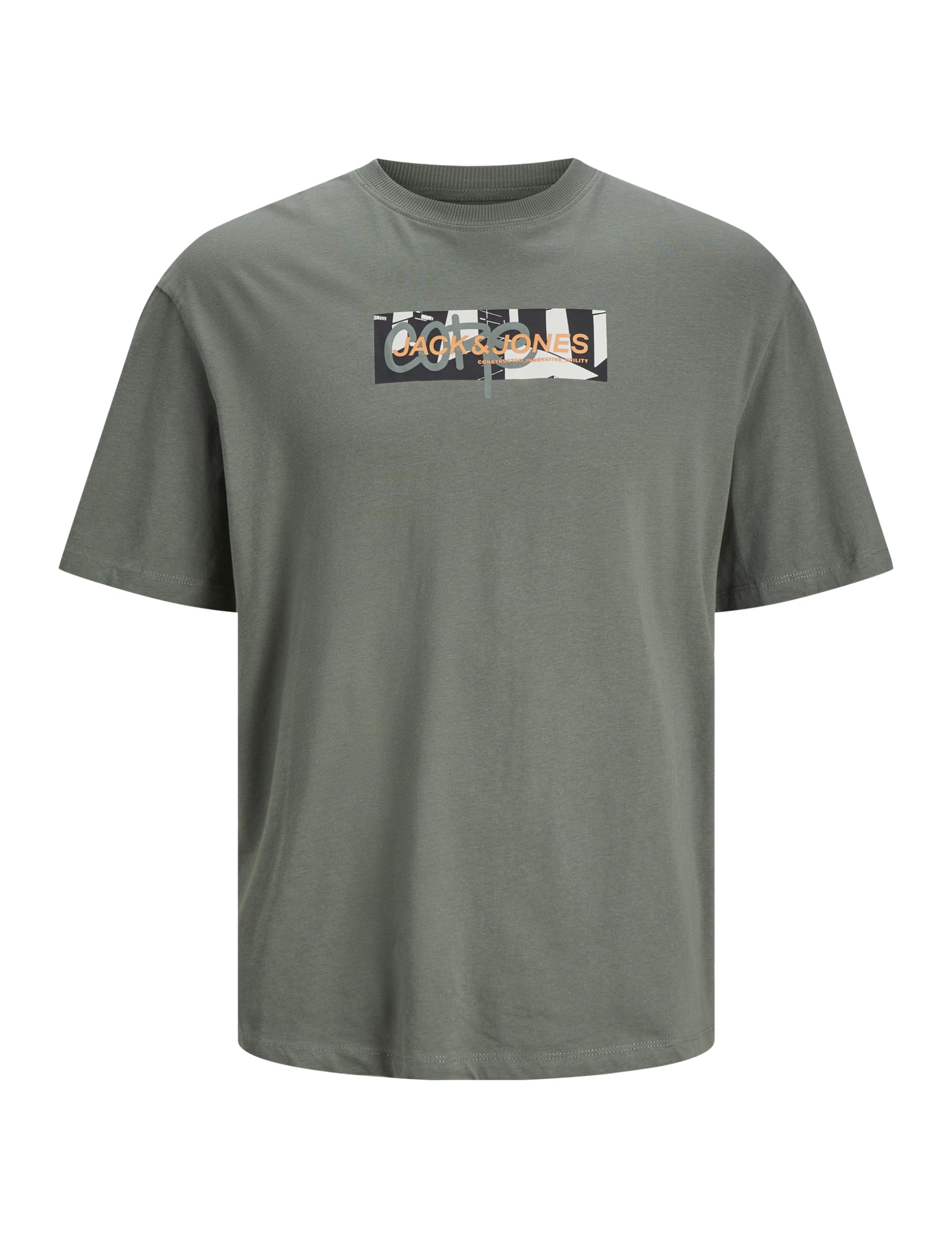 JACK & JONES Jcoaop Men's Printed SS Crew Neck T-Shirt