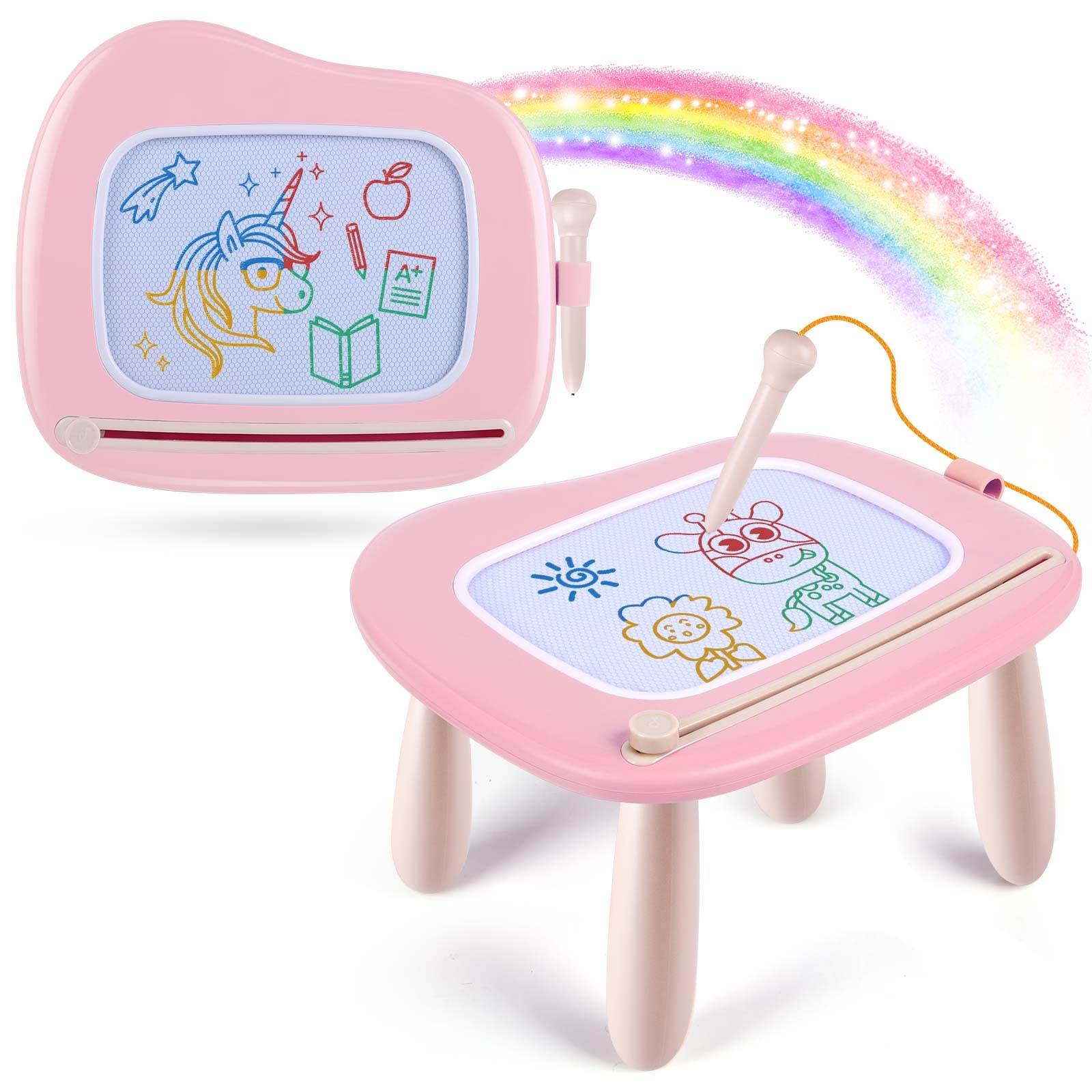 Smasiagon Magnetic Drawing Board for Kids, Toddler Toys for 1-2 Year Old Girl, P
