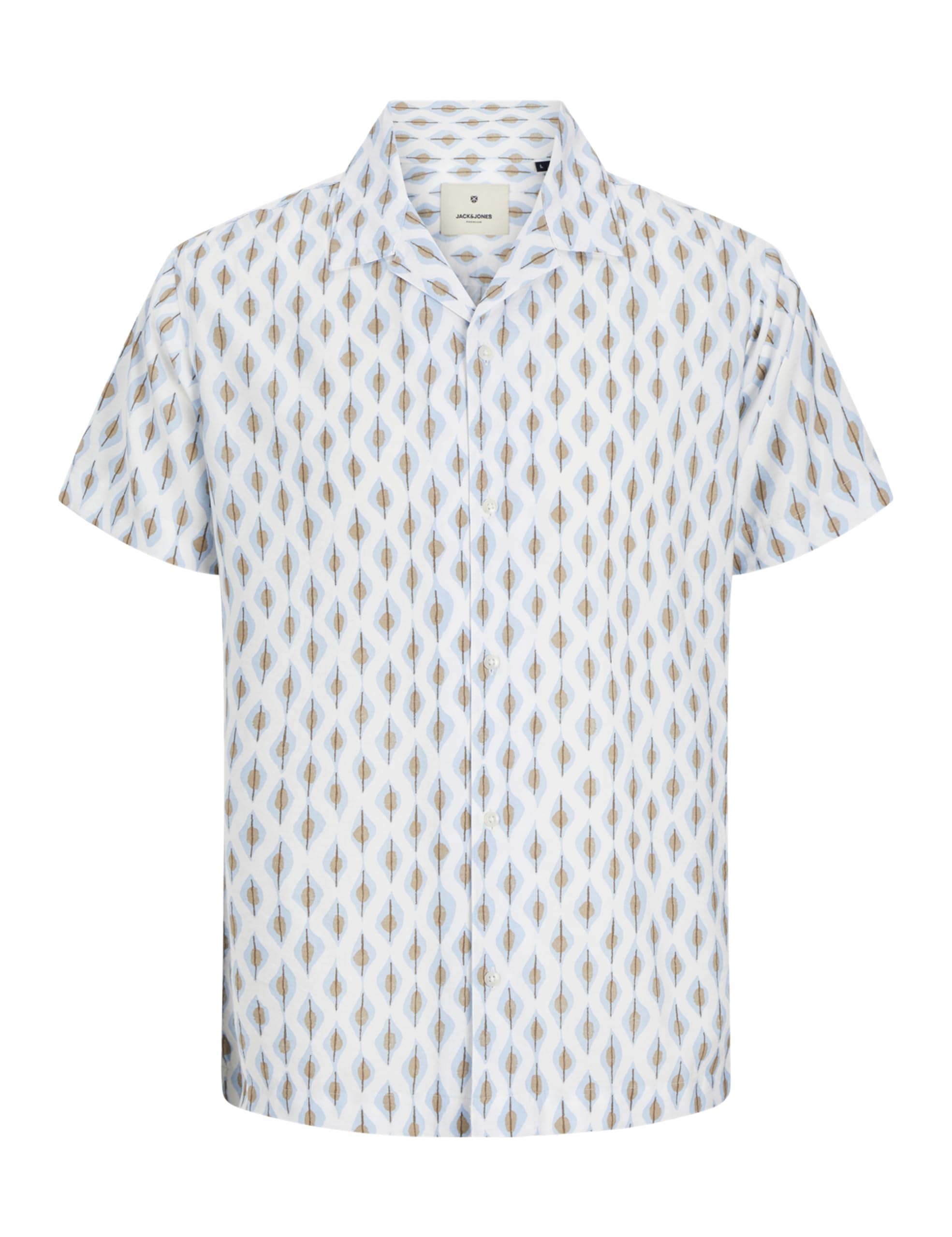 Jack & Jones Jjejeff AOP Resort Shirt SS Sn Men's T-Shirt (Pack of 1)