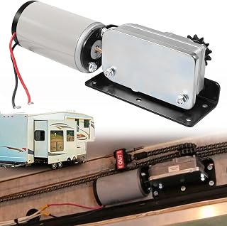 225008 RV Slide Out Motor &amp; Gear Housing for BAL Accu-Slide Cable Slide Out System, Replace for ‎R25076-1 Gearbox R25076 RV Slide Out Gearbox and R25075 RV Side Motor