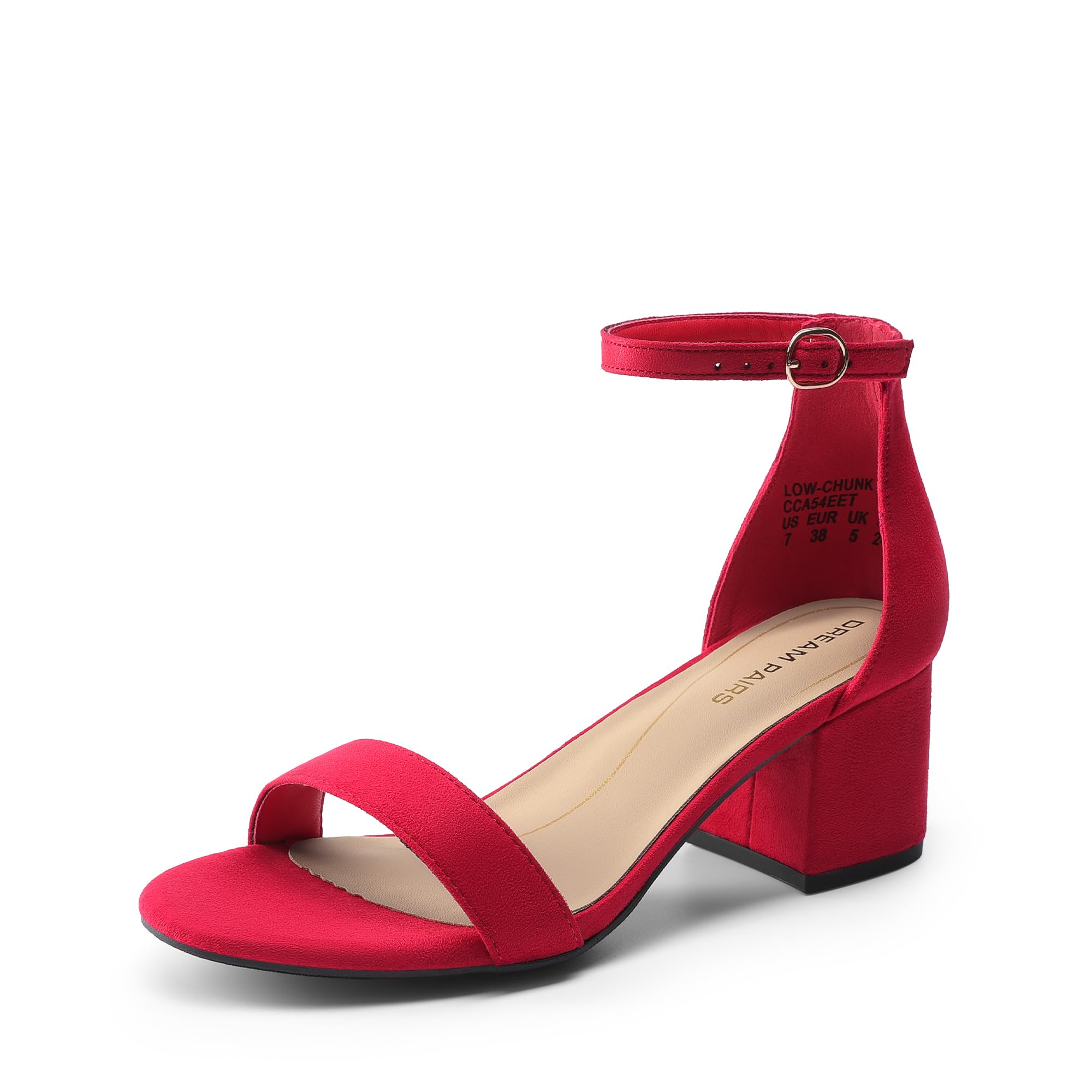 DREAM PAIRS Women's Comfort Low Block Heel Sandals