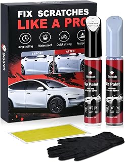Crystal White Pearl Tricoat 707 for Volvo Touch Up Paint Kit[2K Clear Coat Included],Exact Color Match Touch Up Paint for Chip and Scratch