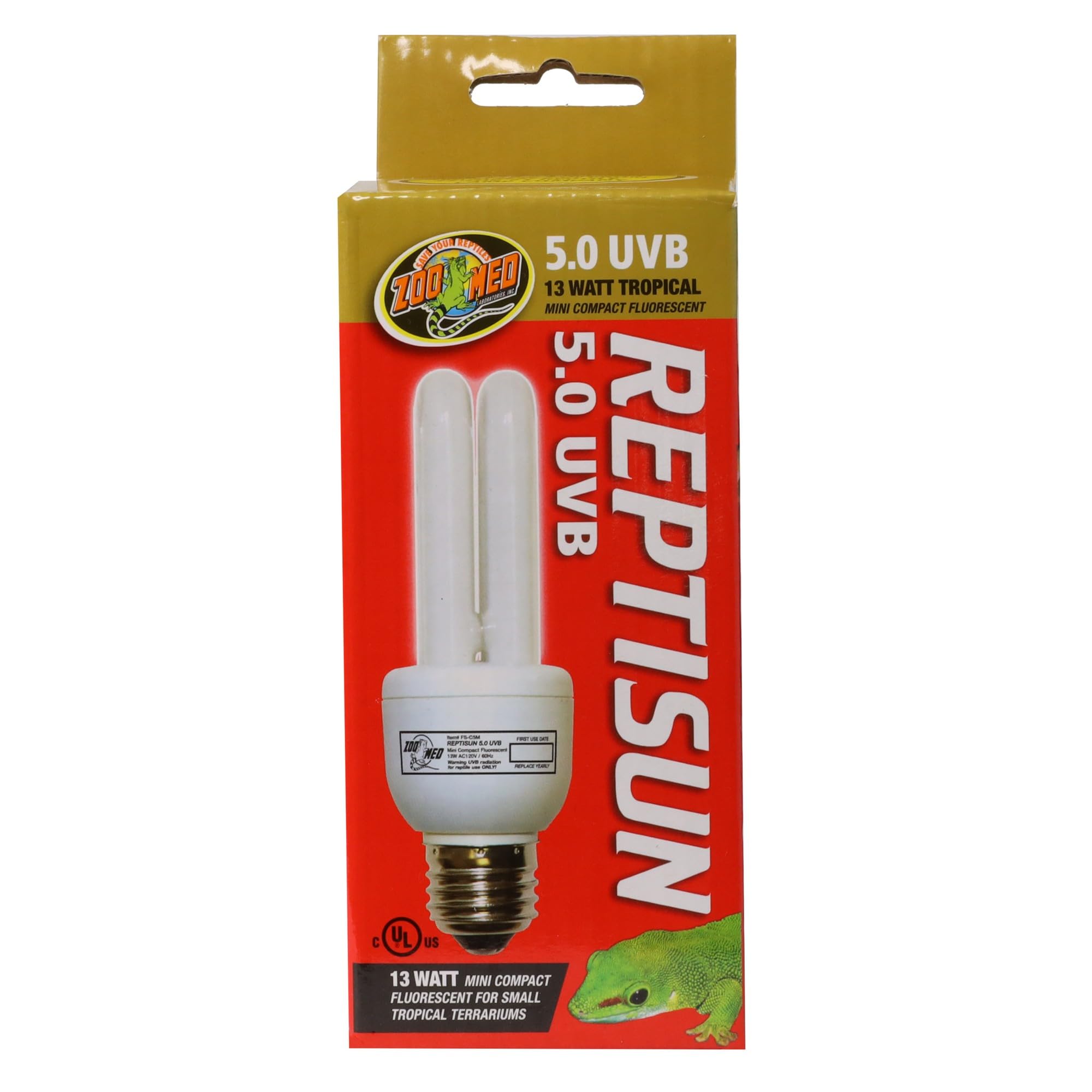 Zoo Med 25156 Reptisun 5.0 Uvb Compact 13W Fluorescent Lamp, Mini