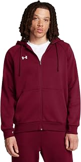 Under Armour Men's Ua Rival Cotton Fz Hoodie Sporty Sweat Jacket, Warm Hoodie with Full Zip (Pack of 1)