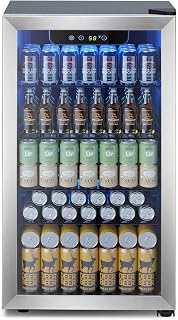 Electactic Mini Fridge 130 Can Beverage Refrigerator Cooler, 3.2 Cu.Ft Drink Fridge forSoda Wine Beer, Digital Temperature Control Cooler for Home, Dorm, Bar