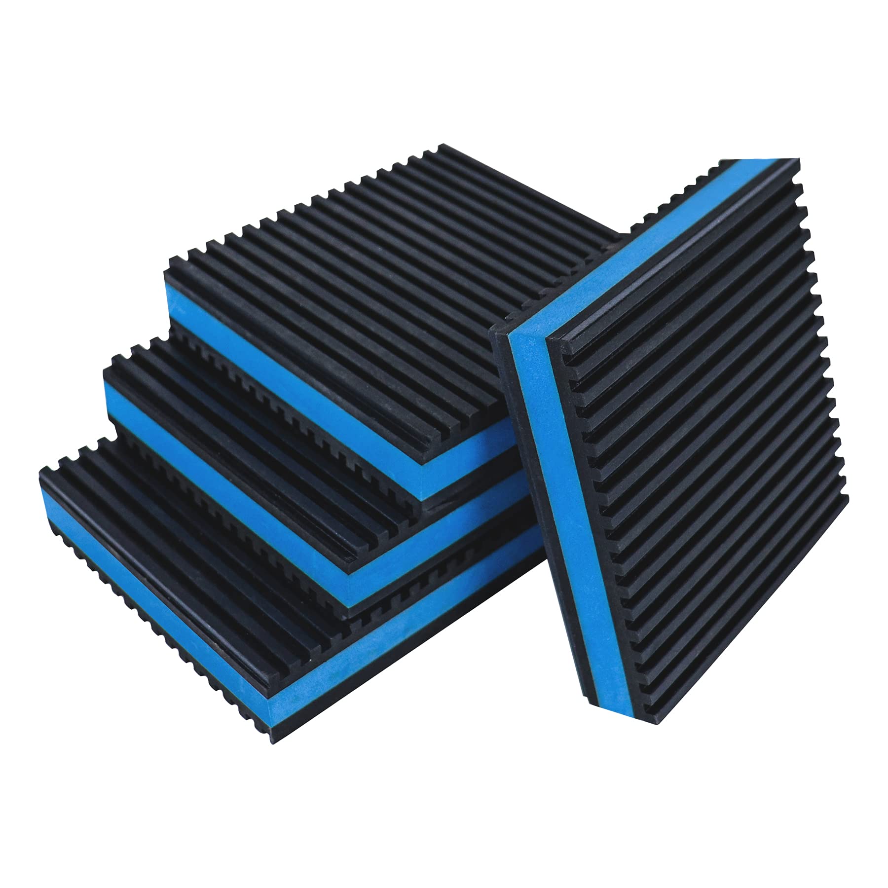 Pearwow Anti Vibration Pads 6" X 6" X 7/8" Heavy Duty Blue EVA Vibration Isolati