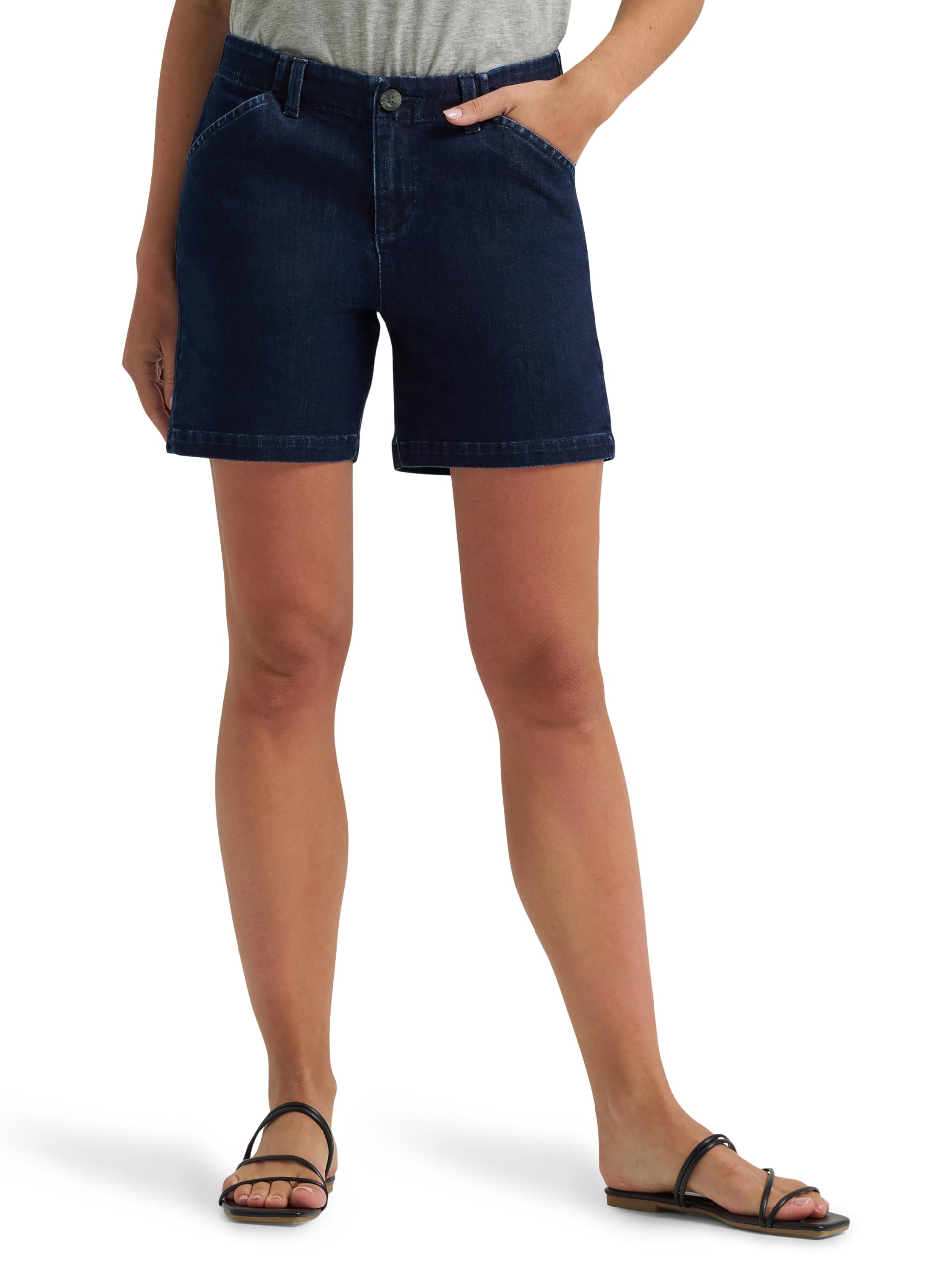 Lee Womens Legendary 5" Chino Short, Mythical Blue, 18