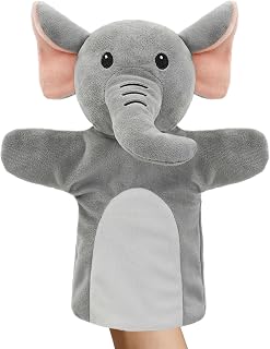 Elephant Hand Puppet Cute Plush Stuffed Animal Toy 10 Inch