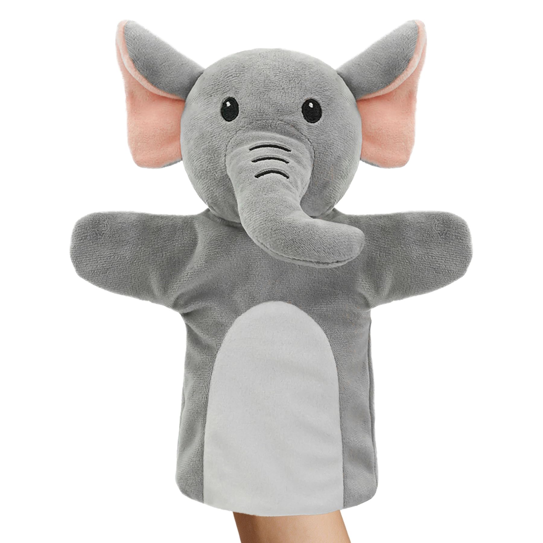 Elephant Hand Puppet Cute Plush Stuffed Animal Toy 10 Inch