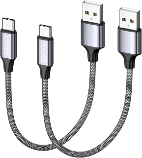 RAVIAD USB C Charger Cable 0.5M 2Pack, USB to USB C Cable 3A Fast Charging