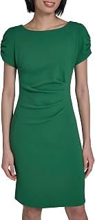 Karl Lagerfeld Paris Womens Puff Sleeve Mini Everyday Sheath DressCasual Dress