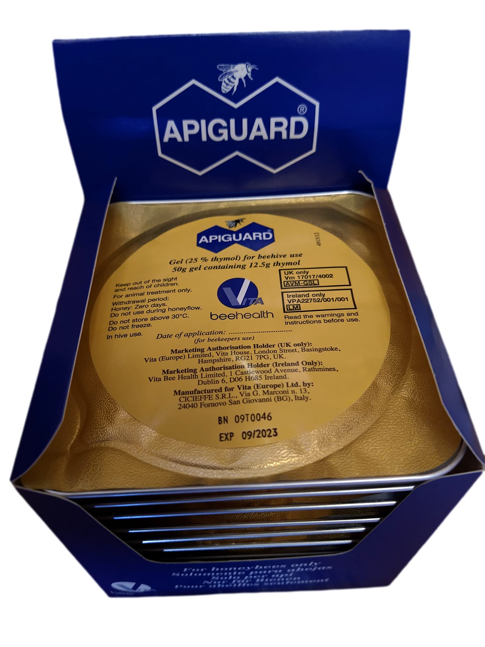 Apiguard Varroa Control -Pack of 10 Trays - By Vita (UK) - Expiry Date - NOV 202