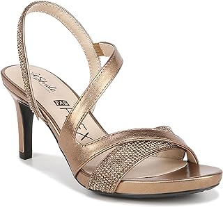 LifeStride womens Mia Glitz Strappy Heeled Dress Sandals Sandal