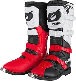 O'NEAL - Rider Pro, Rider Pro Boots, Black/White/Red, 49-15 Unisex - Adult