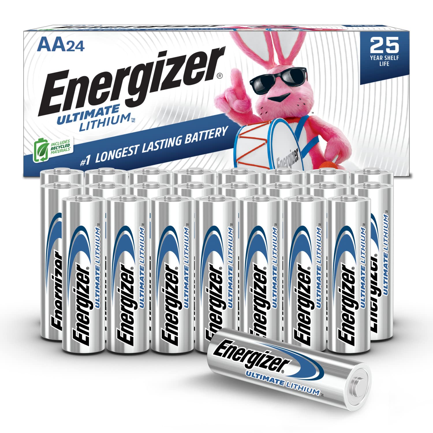 Energizer Ultimate Lithium AA Batteries (24 Pack), AA Lithium Batteries