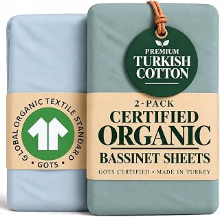 2 Pack Thick Organic Cot Bed Sheets 140 x 70 Fitted, for 140x70 Mattress