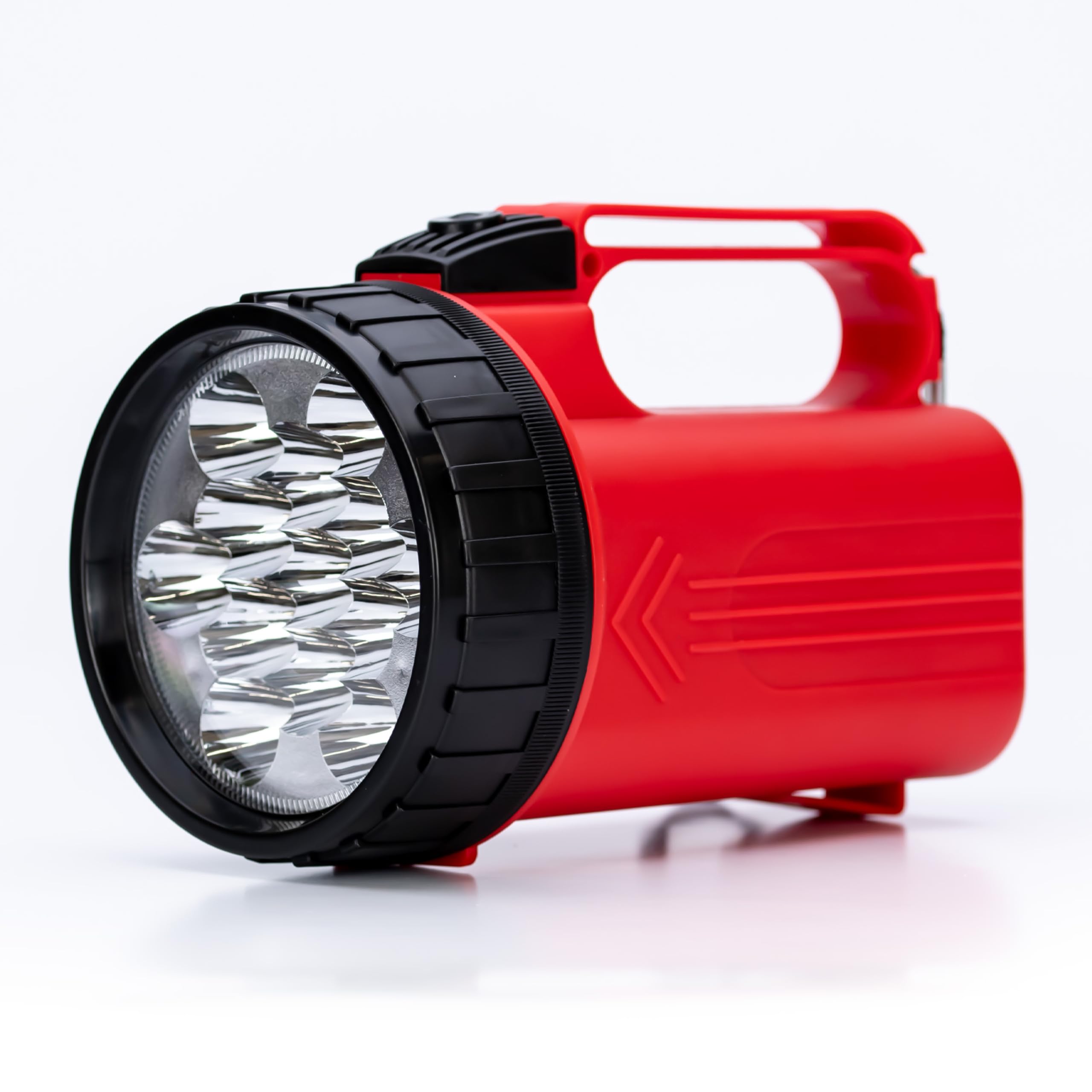 Status 13 LED Camping Lantern Torch, Battery Powered, Red and Black | 4 D batter