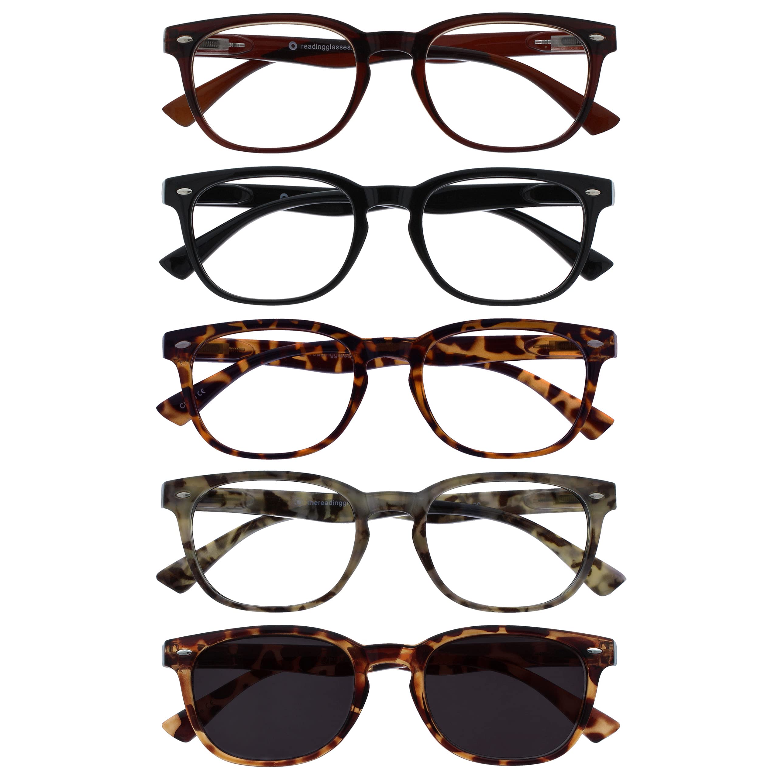 OPULIZE The Company Reading Glasses Brown Black Grey Readers With Sun Readers Pa