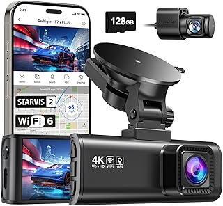 REDTIGER F7NP 4K Dash Cam Front Rear, STARVIS 2 Sensor, Free Card Included | 5.8GHz WiFi-20MB/s Download, WDR Night Vision, Wide Angle, G-sensor Incident Detection, 24H Parking Mode(Hardwire kit needed)