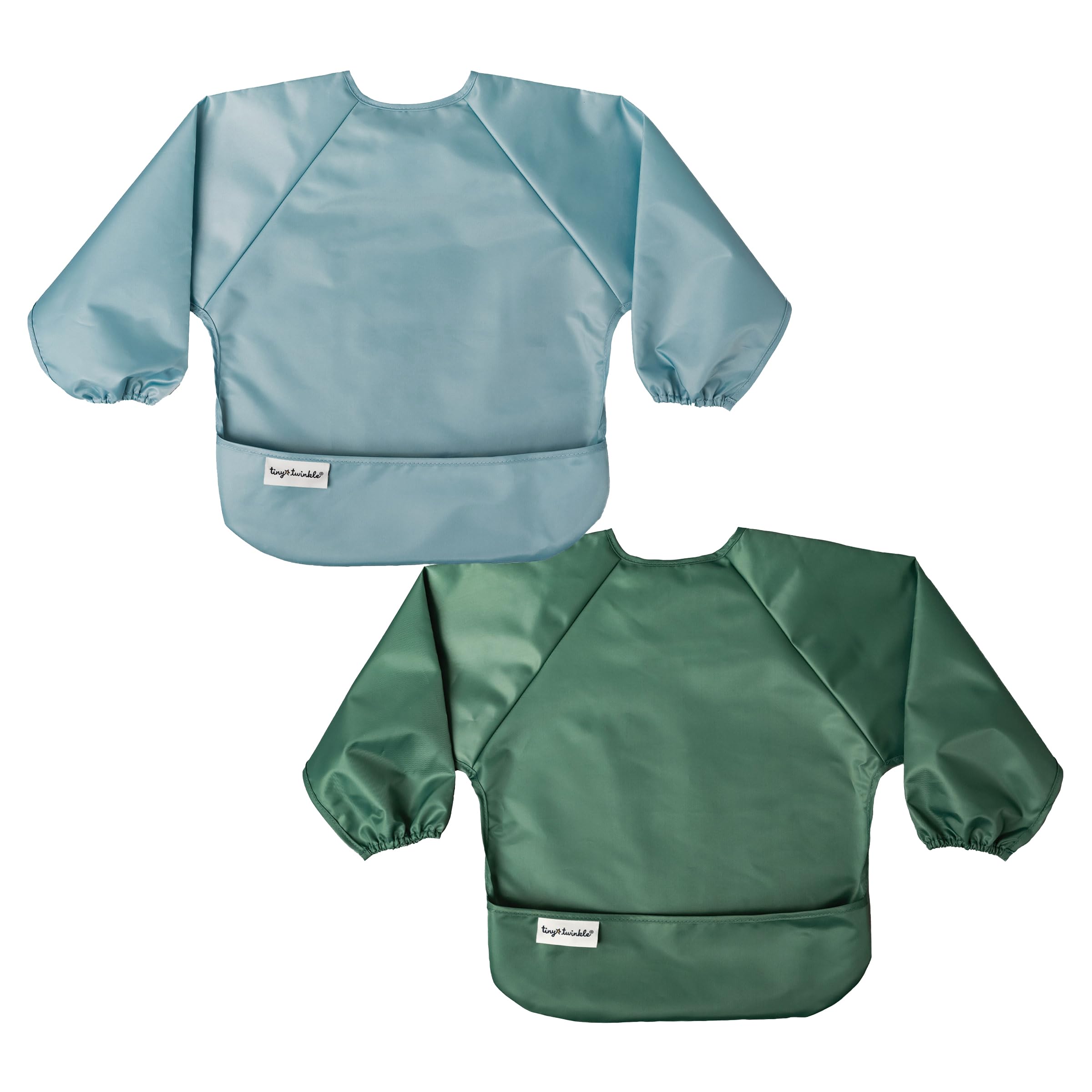 Tiny Twinkle Long Sleeve Bib for Babies &amp; Toddlers | 2-Pack Waterproof Smock