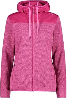 CMP Knit Tech Mélange Fleece Jacket Knit Tech Mélange Fleece Jacket, Man, Ink-Black, 46 Women