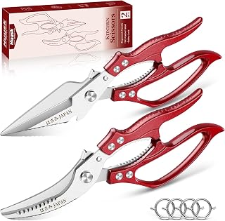 Huusk Kitchen Shears Heavy Duty - Japanese Kitchen Scissors All Purpose