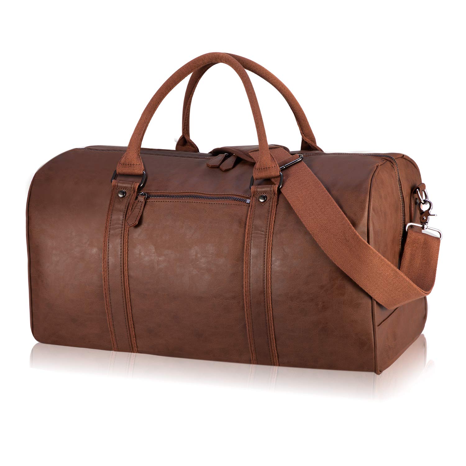 Oversized Travel Bag Waterproof Leather Men's PU Leather Vintage Sport Gym Weeke