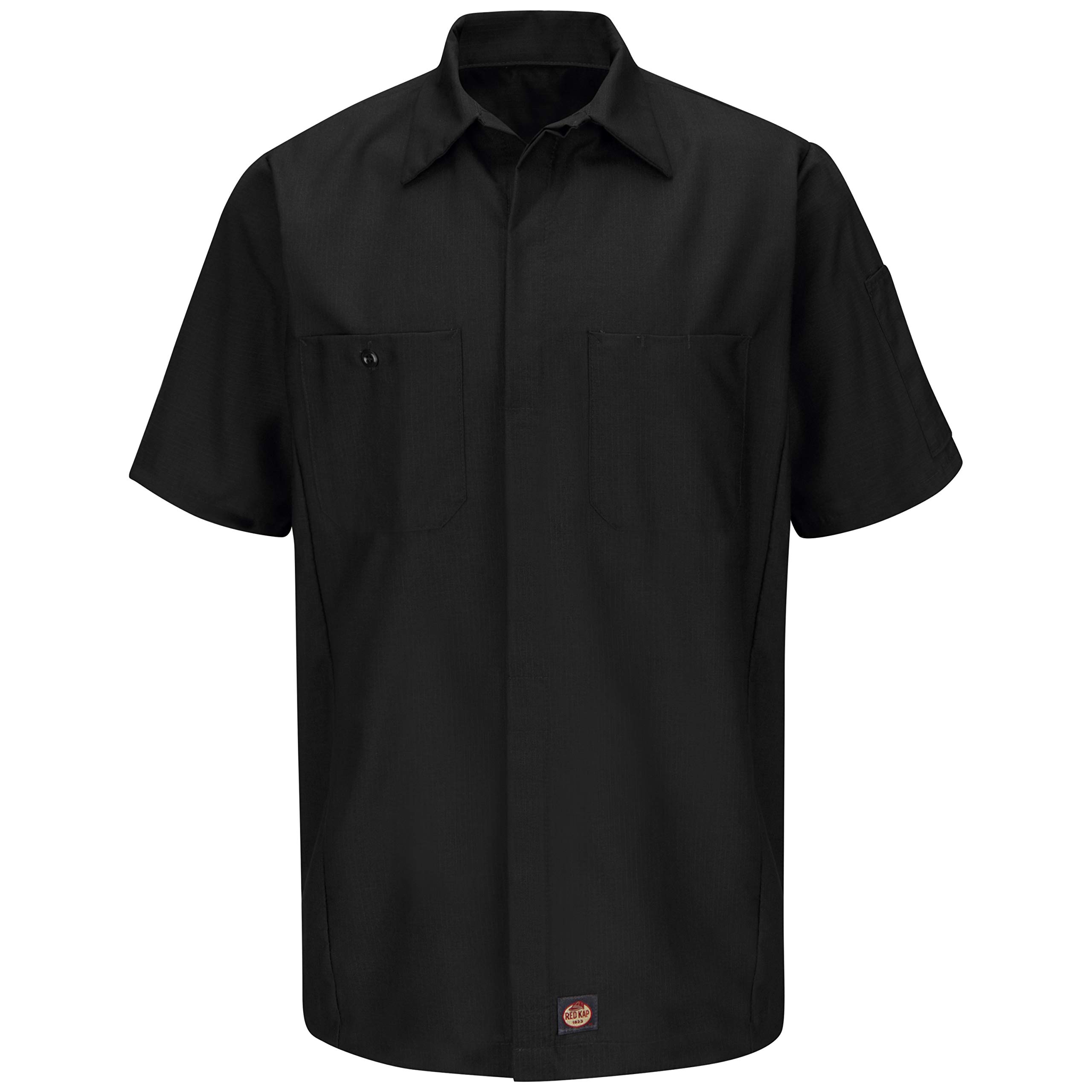 Red Kap Men's Crew Neck Ripstop Short Sleeve T-Shirt (Pack of 1)