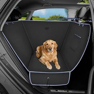 Skechers Dog Car Seat Cover for Back Seat,GOGA MAT Half Hammock, Black