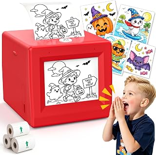 Warmeight AI Sticker Printer for Kids: AI Voice-Powered Sticker Maker Machine Box with 6 Art Modes, Inkless Thermal Printing, Creative Kids Toy Gift for Journaling, Sticker & Craft Lovers Ages 3-12