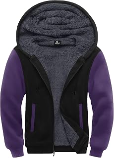 SCODI Hoodies for Men Heavyweight Fleece Sweatshirt Zip Up Thick Jacket