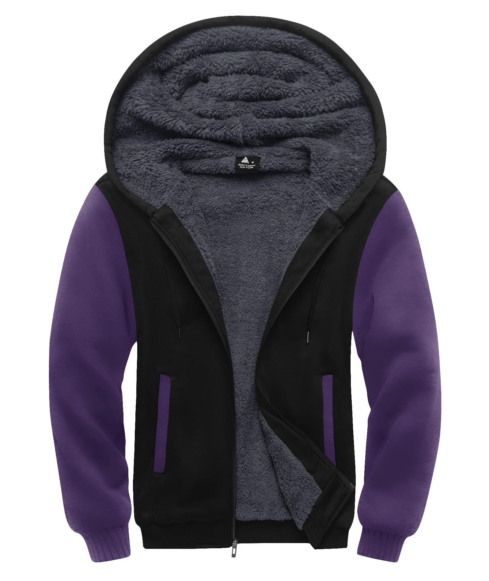 SCODI Hoodies for Men Heavyweight Fleece Sweatshirt Zip Up Thick Jacket