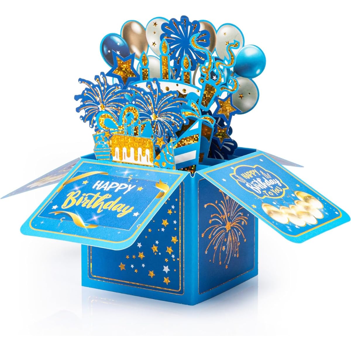 3D Happy Birthday Pop Up Card with Envelopes Unique Handmade Foldable Celebratio