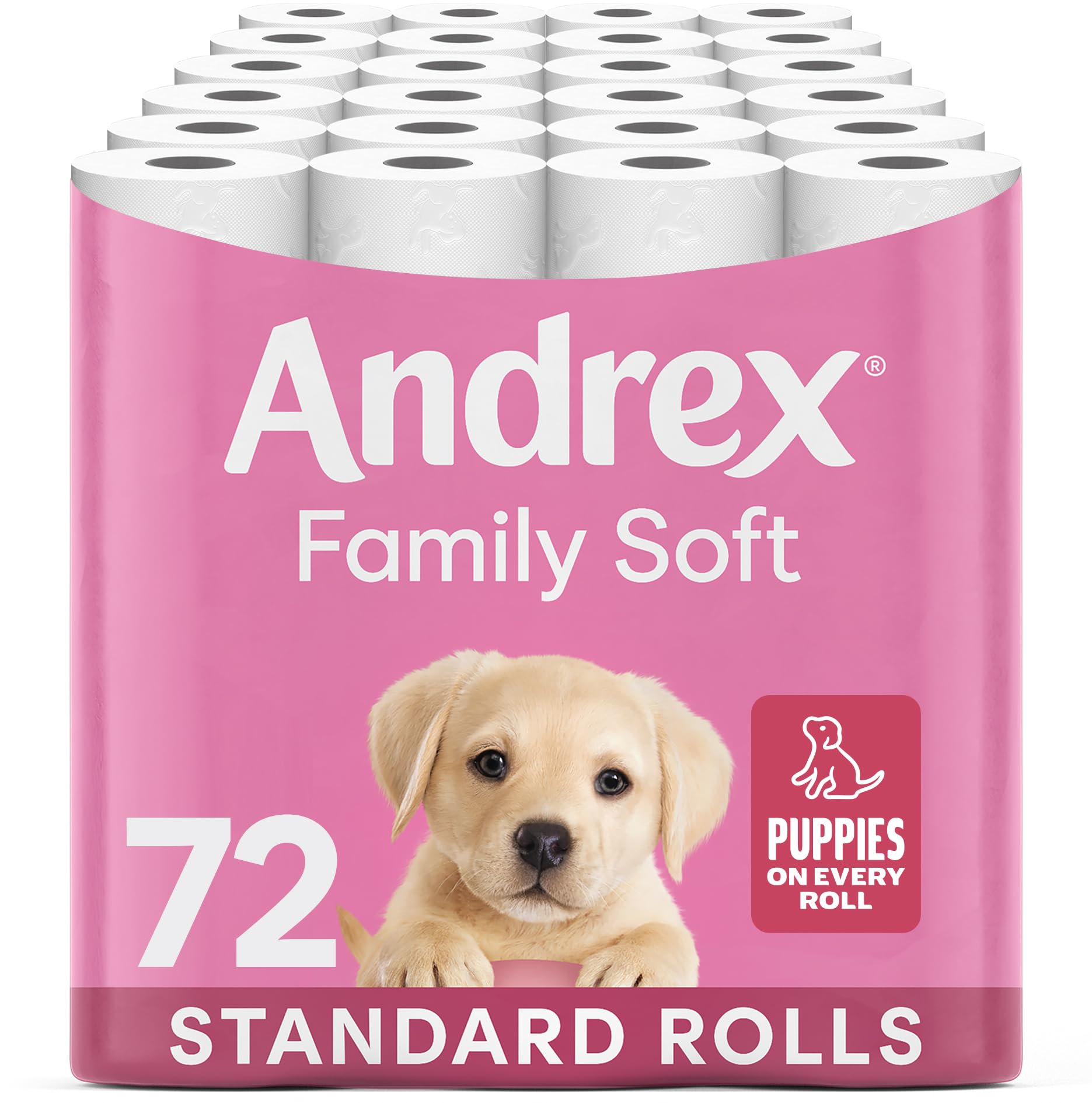 Andrex Family Soft Toilet Roll - 72 Toilet Rolls, Bulk Buy, Fragrance Free, FSC 