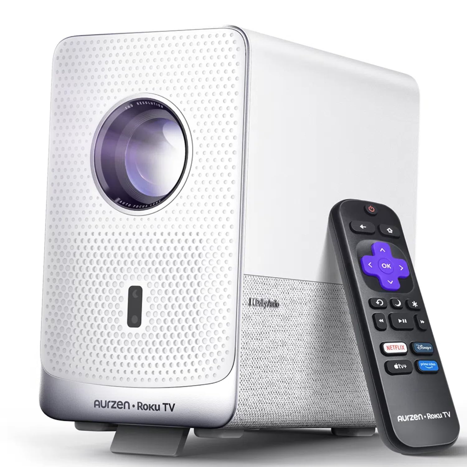 Aurzen Roku TV D1R Cube Smart Outdoor Projector with WiFi and Bluetooth | Roku T