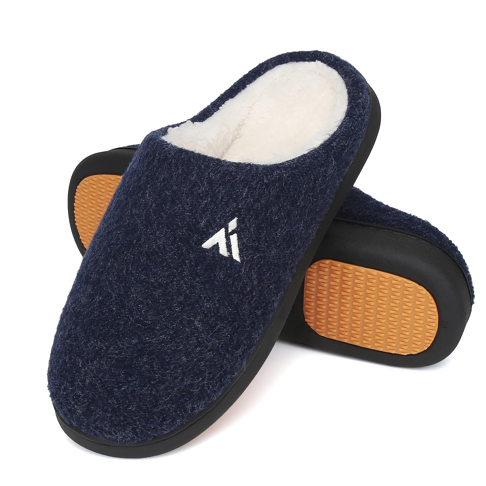 Mishansha Mens Womens Memory Foam Open Back Slippers Size 3-15
