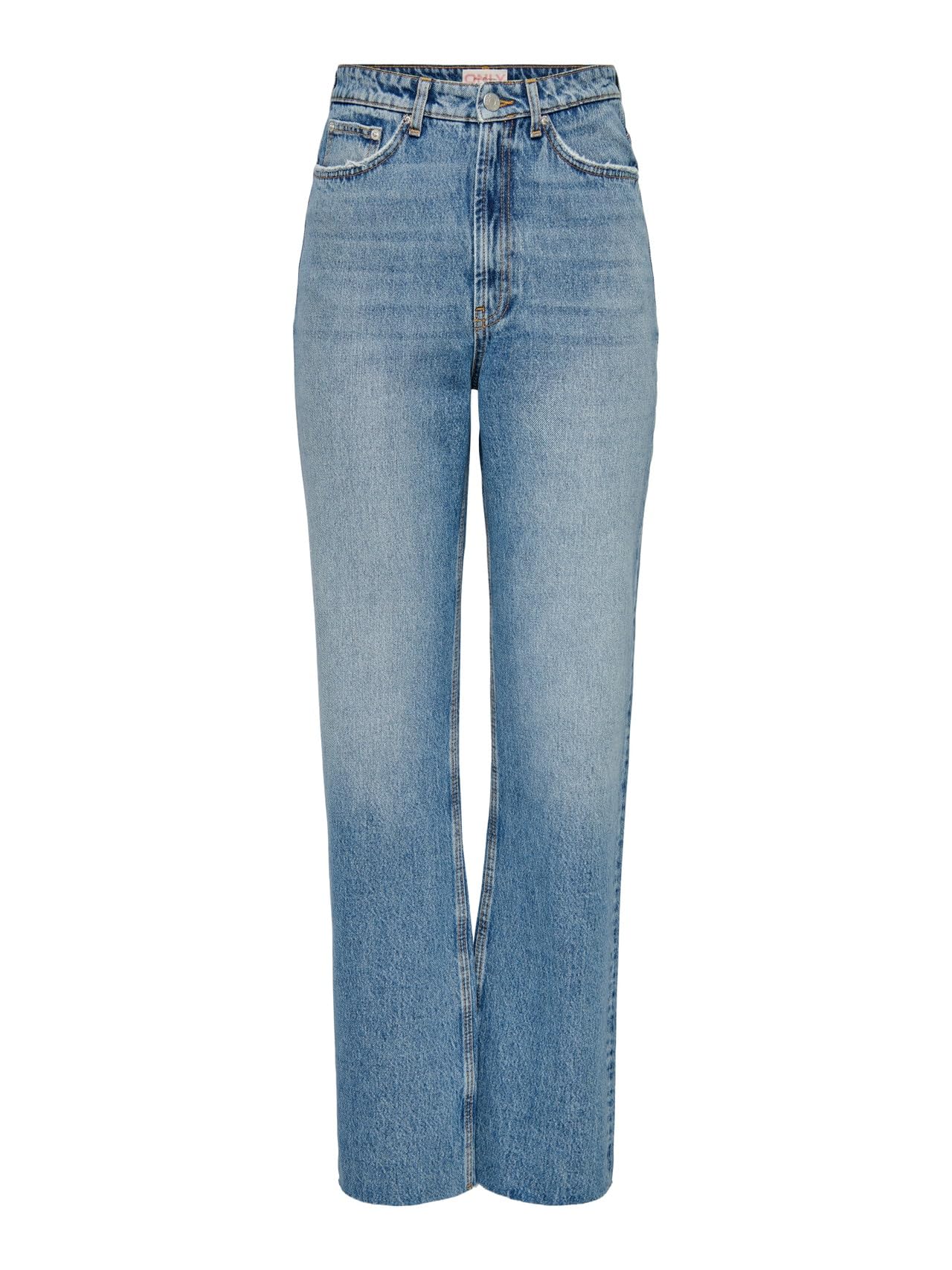 ONLY Women's Onlriley Life Ex Hw Str DNM Dot353 Noos Trouser