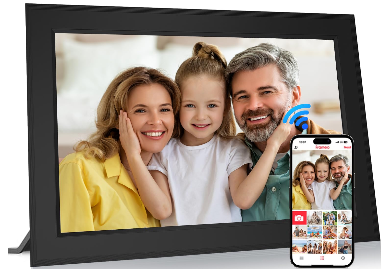 Frameo 10.1 Inch Digital Picture Frames Smart WiFi Digital Photo Frame with 1280