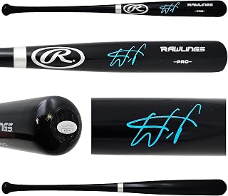 Wander Franco Autographed Black R.a.w.l.i.n.g.s Pro Baseball Bat JSA Stock #215881