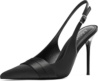 Adrizzlein Slingback Heels for Women Stiletto High Heels Pumps
