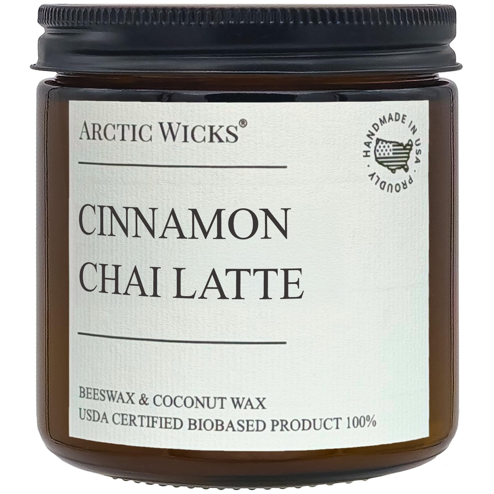 Arctic Wicks Cinnamon Chai Latte Candles, 16oz d | Non-Toxic Scented Coconut & B