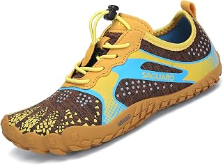 SAGUARO Kids Barefoot Trail Shoes Girls Breathable Minimalist Trainers, 24-36 EU