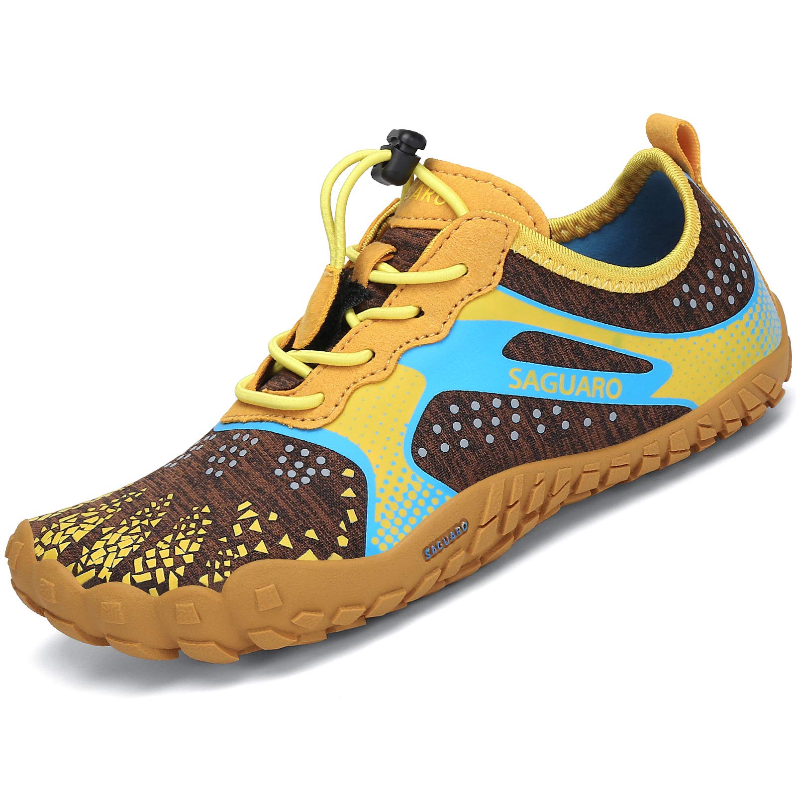 SAGUARO Kids Barefoot Trail Shoes Girls Breathable Minimalist Trainers, 24-36 EU