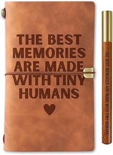 InnoBeta Teacher Gifts for Women Men, Teacher Gifts with Journal and Pen Vegan Leather Refillable Notebook, Sketchbook, Travel Diary, 7.8x5 Inches - Best