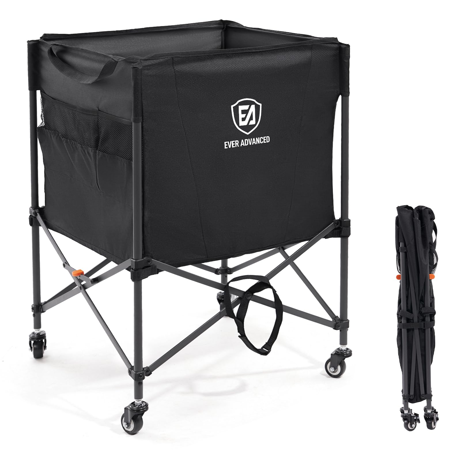 EVER ADVANCED Rolling Ball Storage Cart Lockable Wheels, 33x22.8in/45x25in Colla