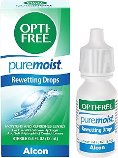 OPTI-FREE Puremoist Contact Lens Rewetting Drops, 12 mL